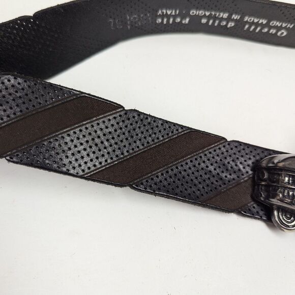 Vintage Italian Leather Belt with Car Buckle – Quelli Della Pelle – Size 37–42 - Picture 6 of 9